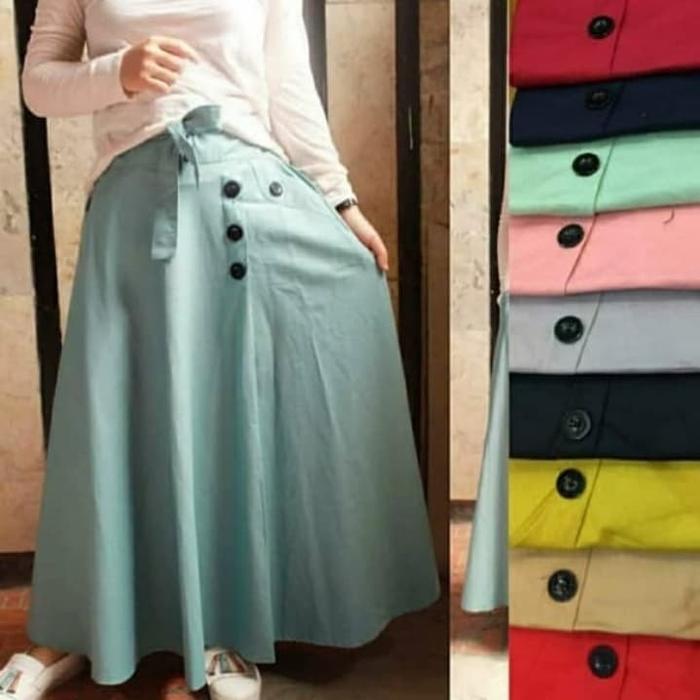 Rok Lebar Payung Katun Cigaret