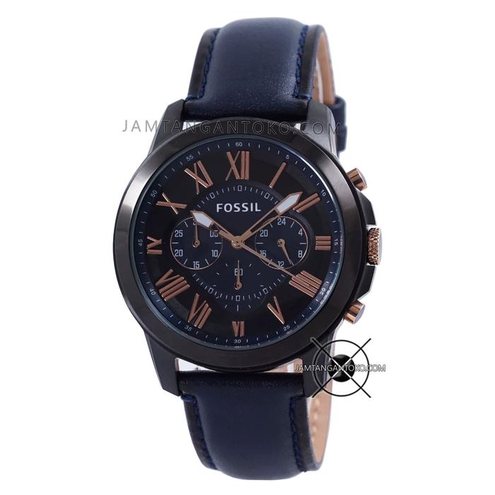 [ORIGINAL] Jam Tangan Fossil Grant FS5061 Blue Navy And Black FS-5061