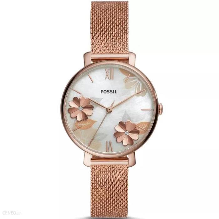 Jam Tangan Wanita Merek Fossil ES 4534 Flower Steel 3.8cm Original