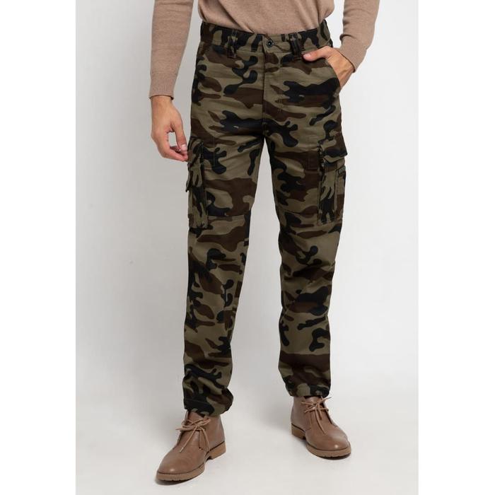 CELANA CARGO PANJANG LORENG ARMY HIJAU MGEE KAPPA 002