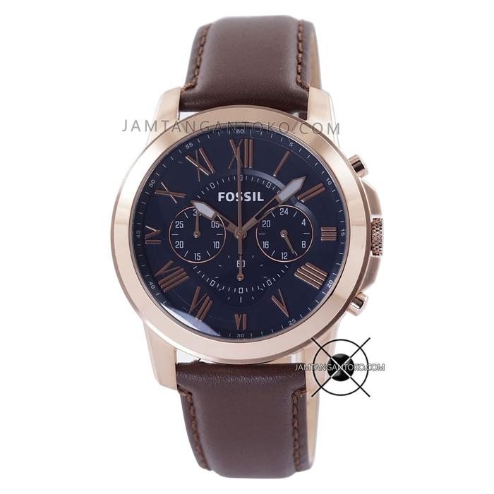 [ORIGINAL] Jam Tangan Pria Fossil Grant FS5068 Brown Rose Gold