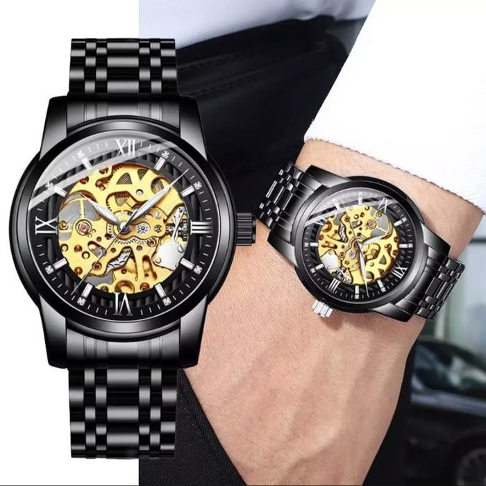 Biden YN 0197 - Jam Tangan Pria Original ( Automatic ) - Full Black