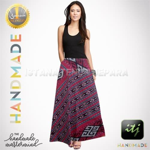 Rok Batik Wanita Bahan Kain Tenun Blanket Troso Motif Toraja