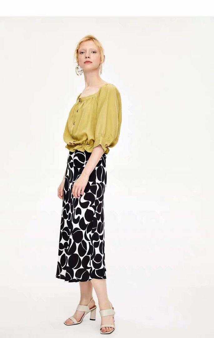 Baju Atasan Blouse Korea Lime Green Essence sz L Import