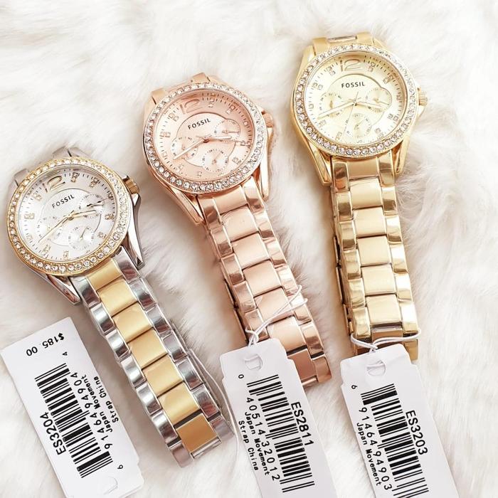 Jam Wanita Fossil ES 2811 & ES 3204 & ES 3203 Stainless Original 3.7cm