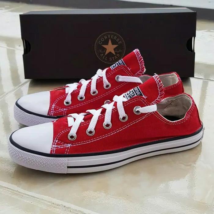 Sepatu Converse Merah cabe Combinasi /nike/adidas/kickers/wakai/+box