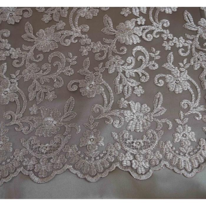 Kain BROKAT TILE PRANCIS motif Jasmine /Kain Kebaya /Brukat Semi-frenc