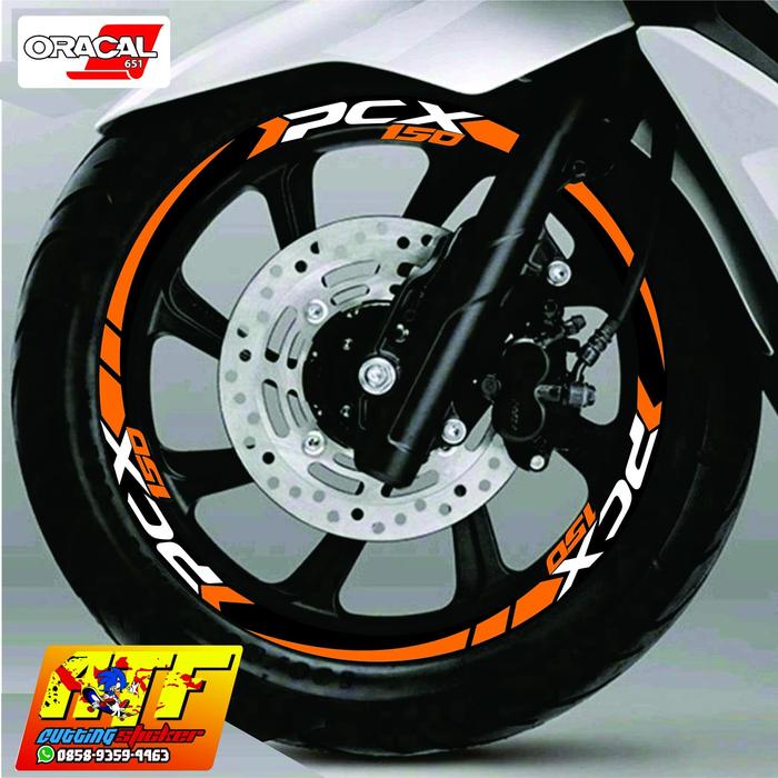 sticker velg pcx/motor pcx/sticker velg/variasi motor/sticker cutting