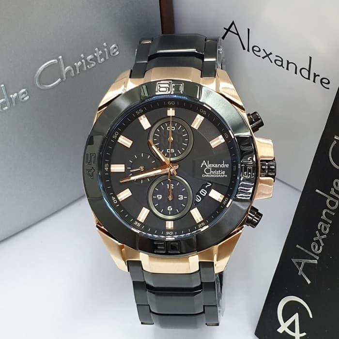 Jam Tangan Pria Alexandre Christie AC 6226 Black Rosegold Dan Lain nya
