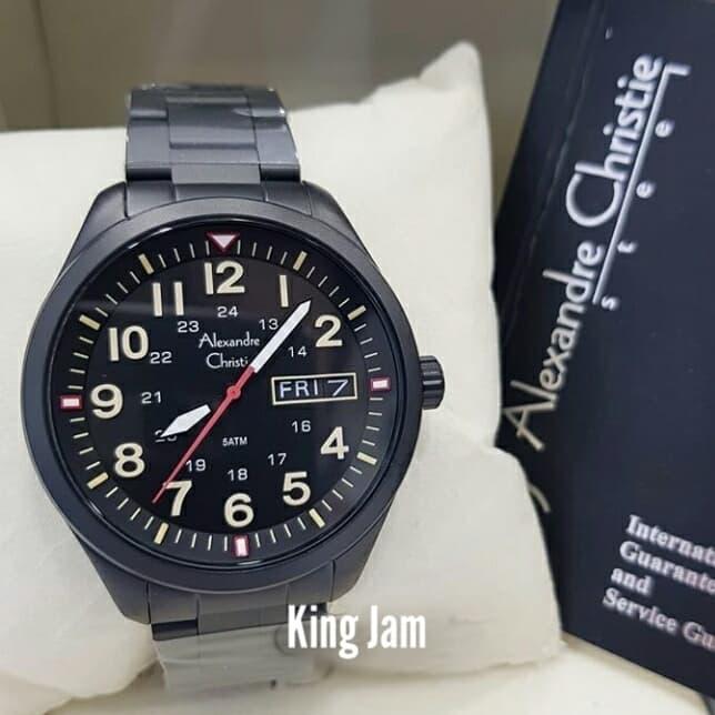 Jam Tangan Pria Alexandre Christie AC 6539 Original Full Black