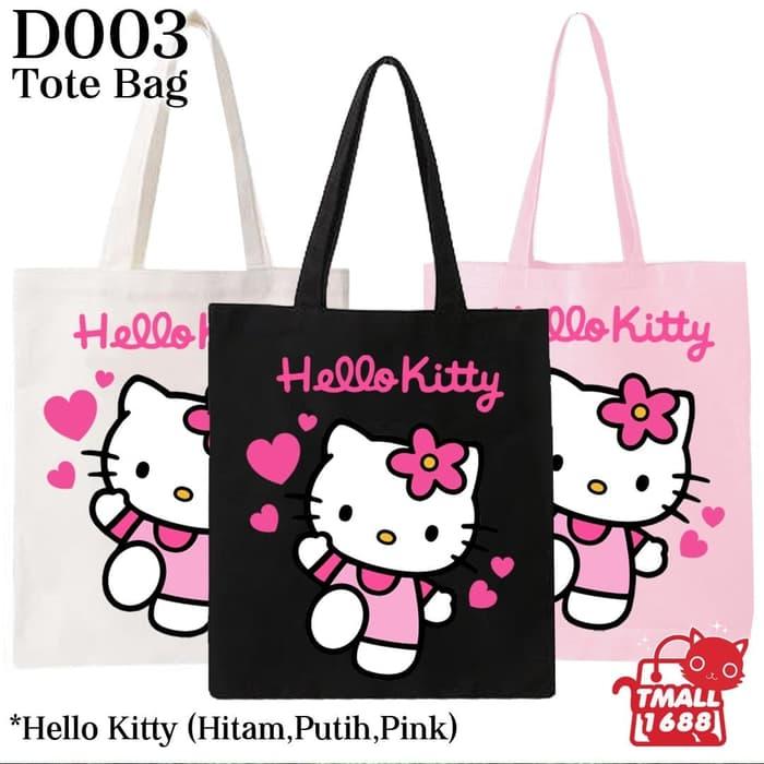 D003 TOTE BAG WANITA RESLETING TAS TOTE KPOP KARAKTER HELLO KITTY