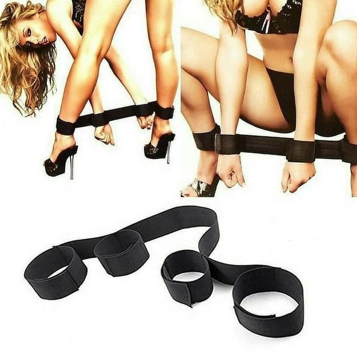 ready lingerie alat Bondage hand ankle cuffs bdsm set kaki tangan bed