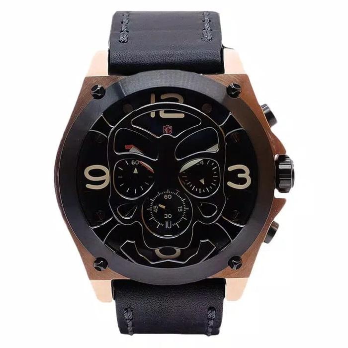 Jam Tangan Pria Expedition Original Chronograph E6699 Black Rosegold