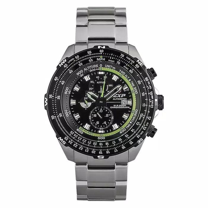 Jam Tangan Pria Expedition Original Altimeter E3005 Grey Black