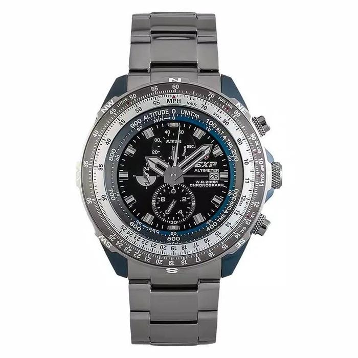 Jam Tangan Pria Expedition Original Altimeter E3005 Grey Blue