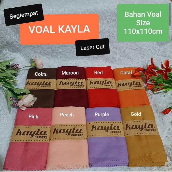 Kerudung Murah Polos Voal Scarf Kayla