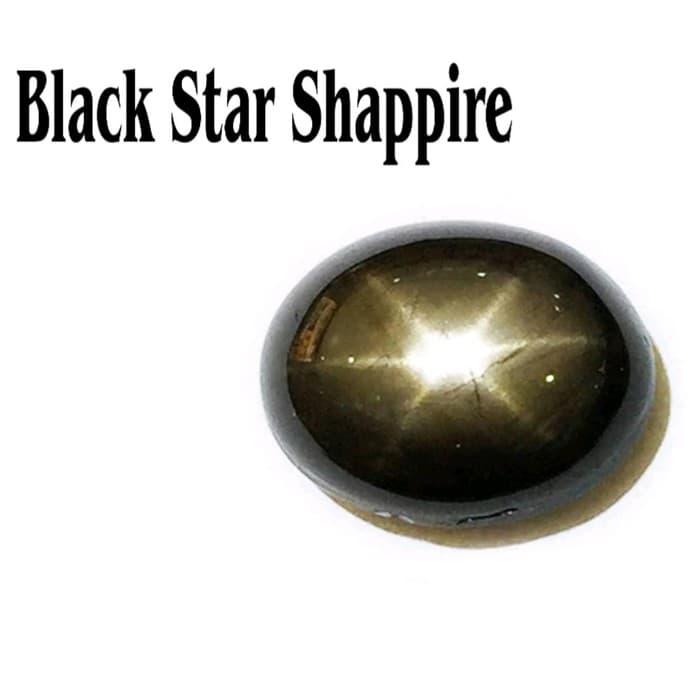 Batu Permata Black Safir 6rays Like Golden Star