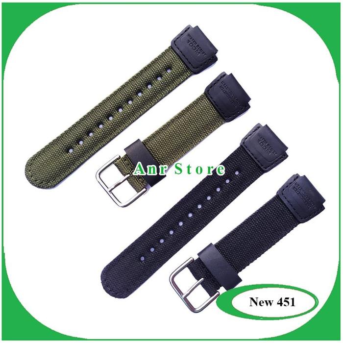 Tali Jam Tangan Kanvas Casio W735H AQS810 AW80 AW82 Original Oem