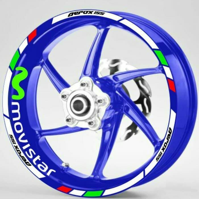 STICKER VELG MOVISTAR UNTUK R15,R25,VIXION,BYSON,MT25,AEROX,NMAX