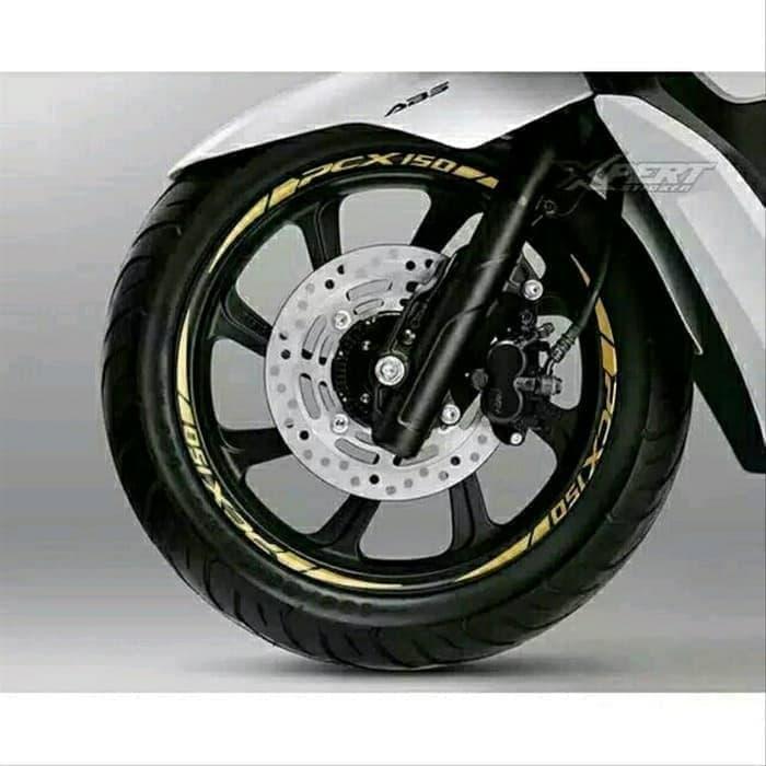 DTICKER VELG STICKER MOTOR DECAL HONDA PCX GOLD