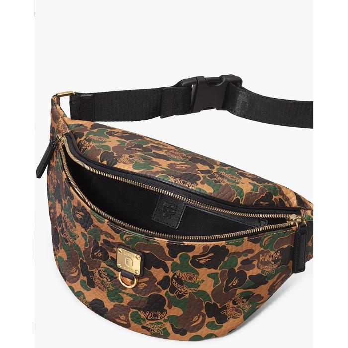 MCM x BAPE Stark Belt Bag Medium Visetos Camo