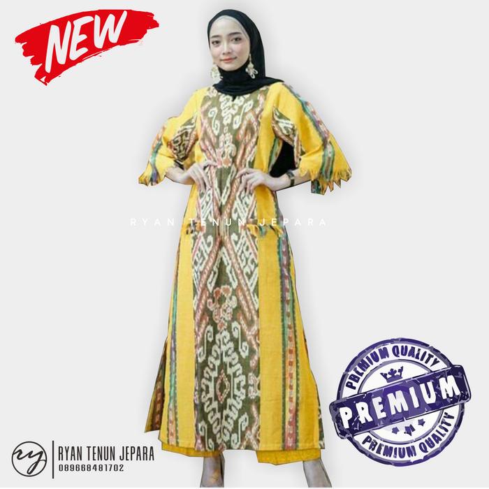 gamis tenun ikat troso blangket / tenun jepara (093)
