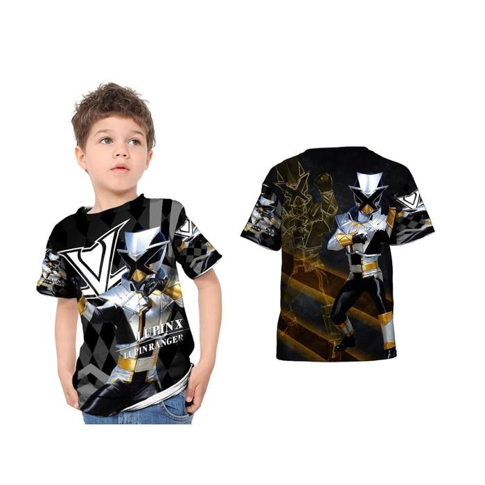 Kaos Baju T-shirt Anak Lupin X Lupin Ranger X