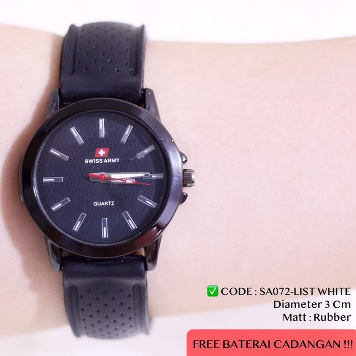 Jam tangan wanita cewek SWISS army tali karet sporty rubber sporty