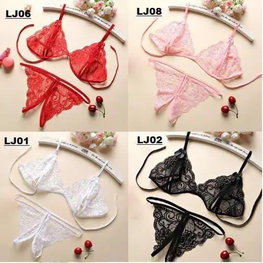 promo ..akhir tahun bra set lingerie open crotch / bra + CD transparan