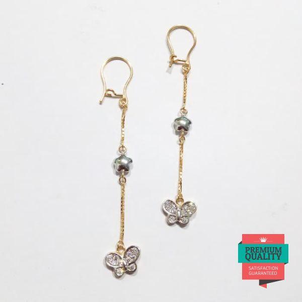 Murah Anting Panjang UBS model kupu kupu emas asli Keren