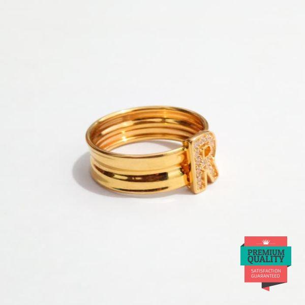 Murah Cincin Nagita Khusu Huruf R Emas Asli Keren