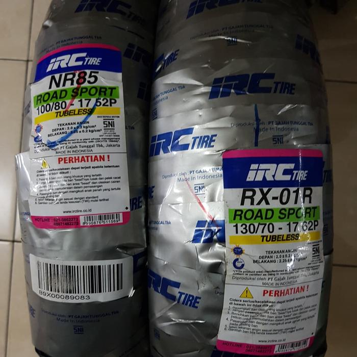 Ban IRC uk 130/70-17 & 100/80-17 set depan belakang byson