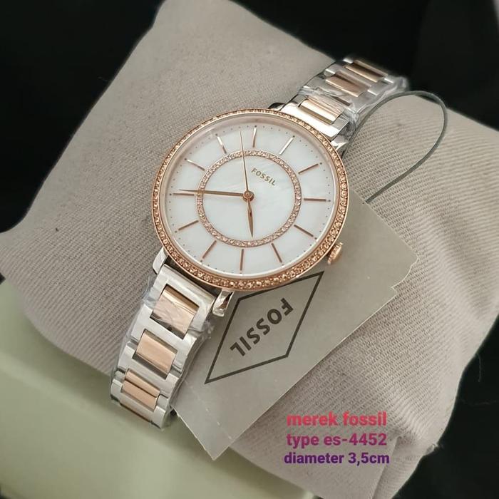 Jam Tangan Wanita Merek Fossil ES 4452 Stainless Steel 3.5cm Original