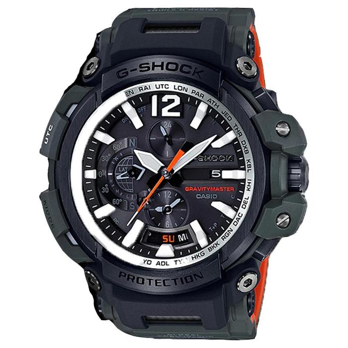 JAM TANGAN PRIA CASIO G-SHOCK ORIGINAL GRAVITYMASTER ANALOG DIGITAL HITAM RESIN GPW-2000-3A CASIO G 
