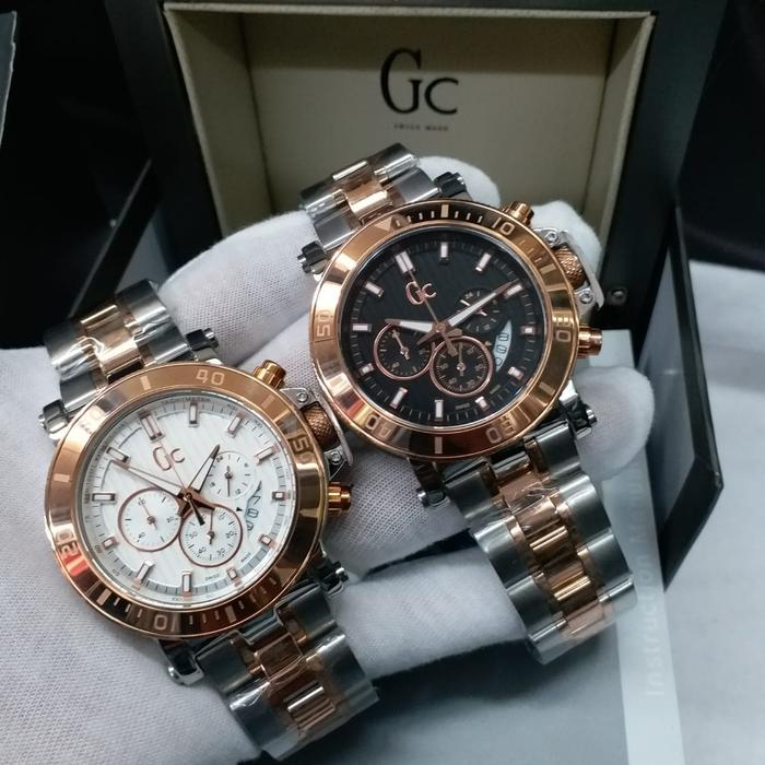 Jam Tangan Pria Merk Guess Collection GC X95005G5S S.Steel Ori BM 45mm