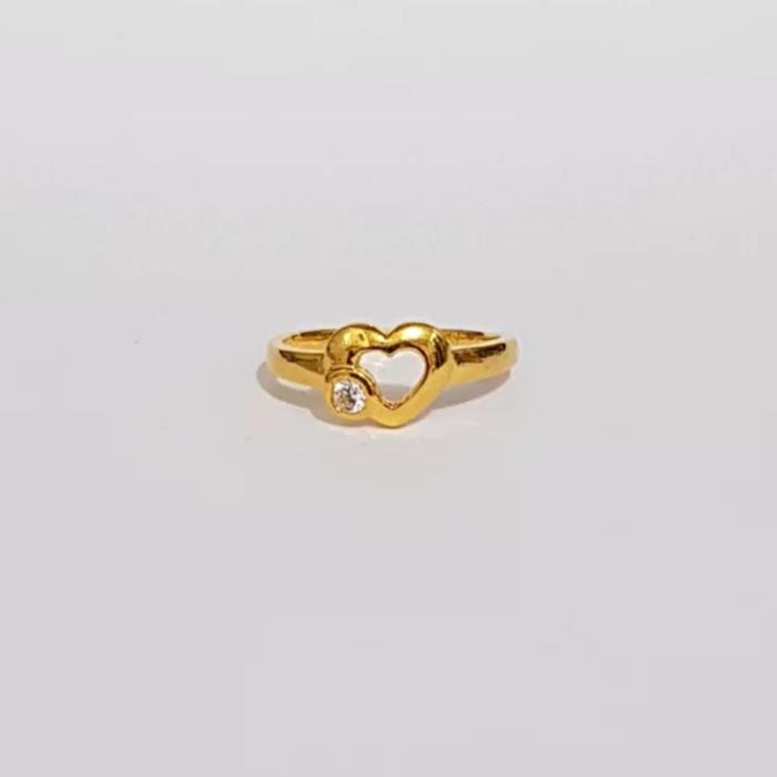 Cincin Love Simple Emas asli
