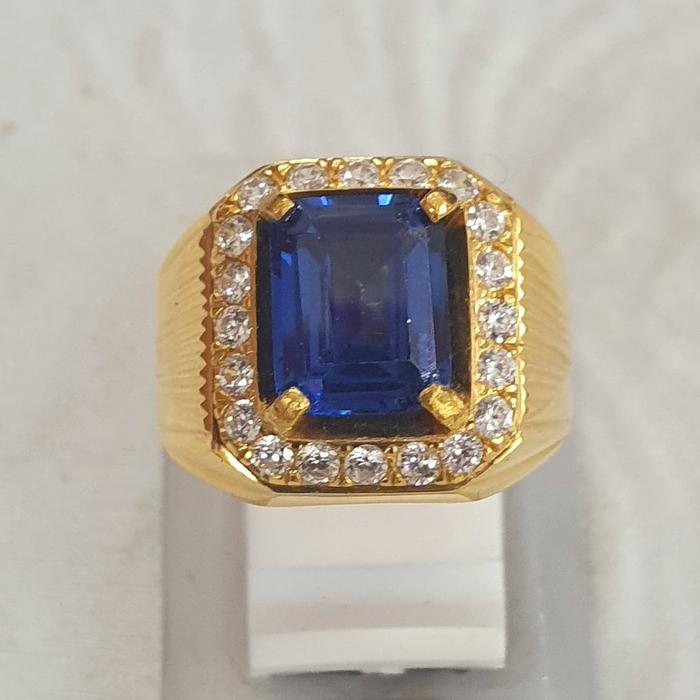 cincin cowok laki pria eropa mata biru emas 70 % 700 70 % variasi 26