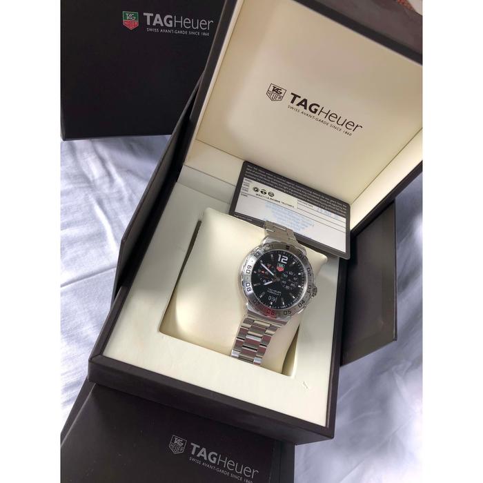 TAG Heuer Formula 1 Automatic Chronograph x Gulf Jam Tangan Pria 44mm Titanium