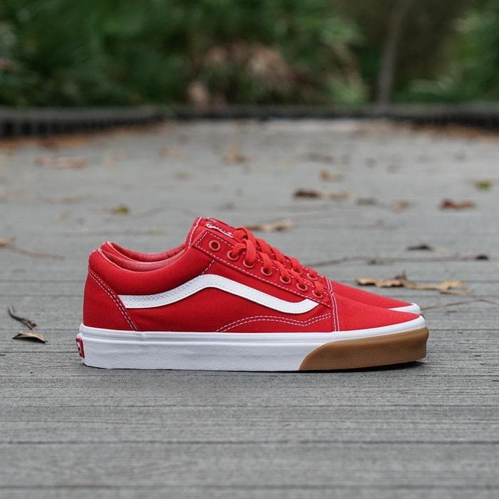 Sepatu Vans Old skool Gum Bumper Red Original BNWB Murah Diskon Sale