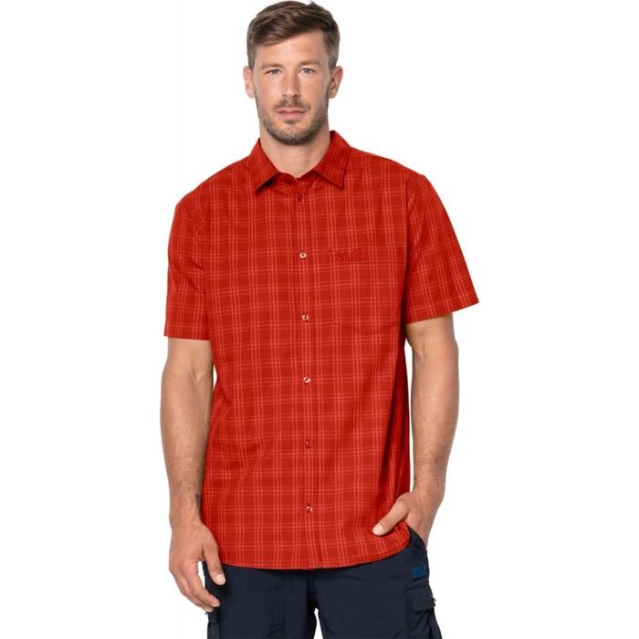 kemeja jack wolfskin spring shirt original hunting hiking outdoor Casual Fit Soft Pendek Basic Kaos 