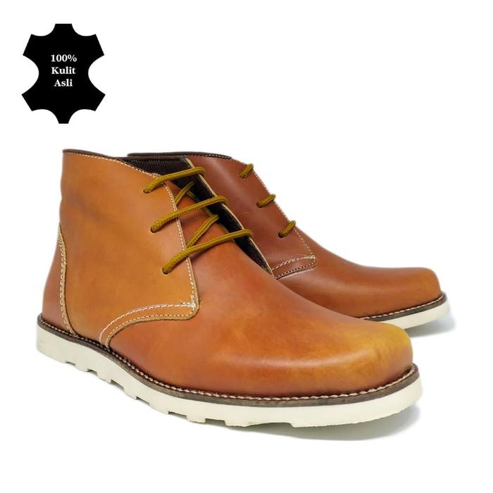 Sepatu Kulit Pria Vintage Brown Davalo Original 9006