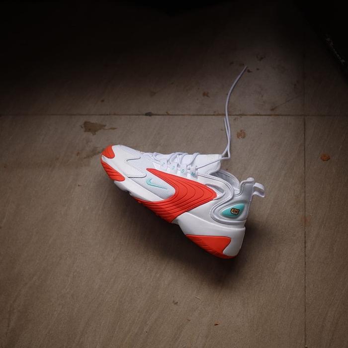 Sepatu Sneakers Nike Air Zoom 2K White Orange Original BNWB Murah