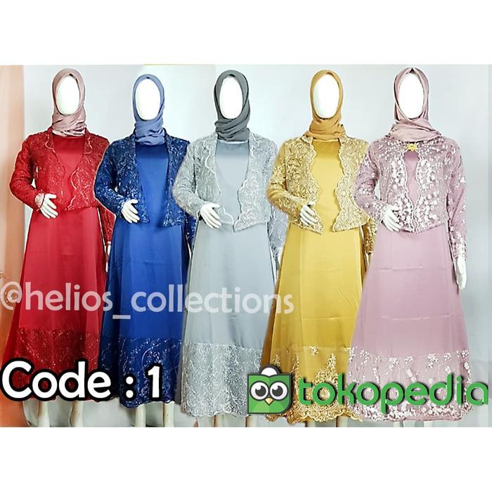 GAMIS DRESS BLAZER | LONG DRESS BLAZER BRUKAT | DRESS BROKAT MUSLIMAH