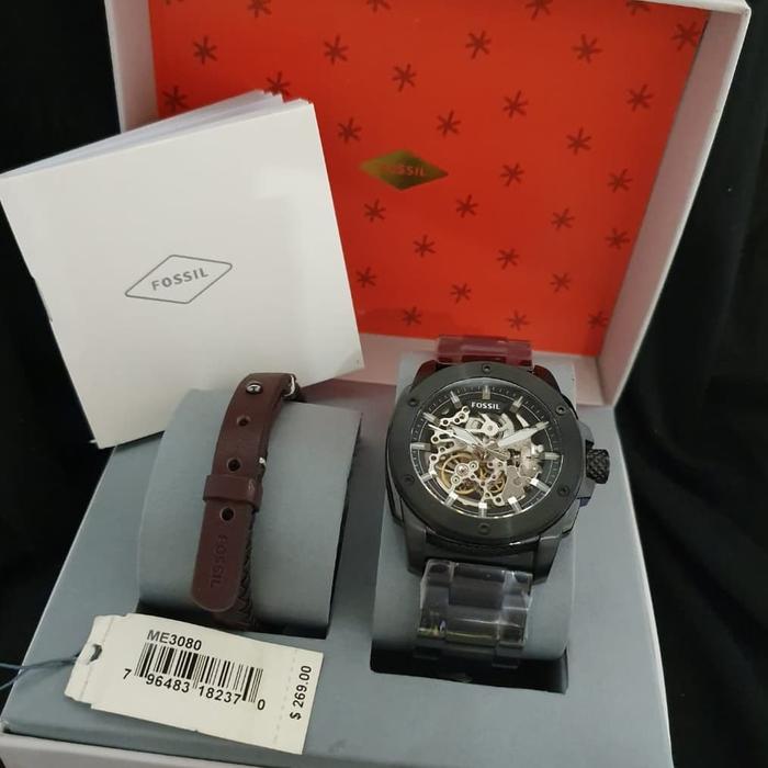 Jam Pria Merk Fossil ME 3080 & ME3080 Automatic Fullset 45mm Original