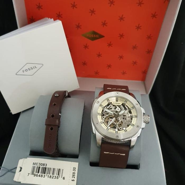 Jam Pria Merek Fossil ME 3083 & ME3083 Automatic Fullset 45mm Original