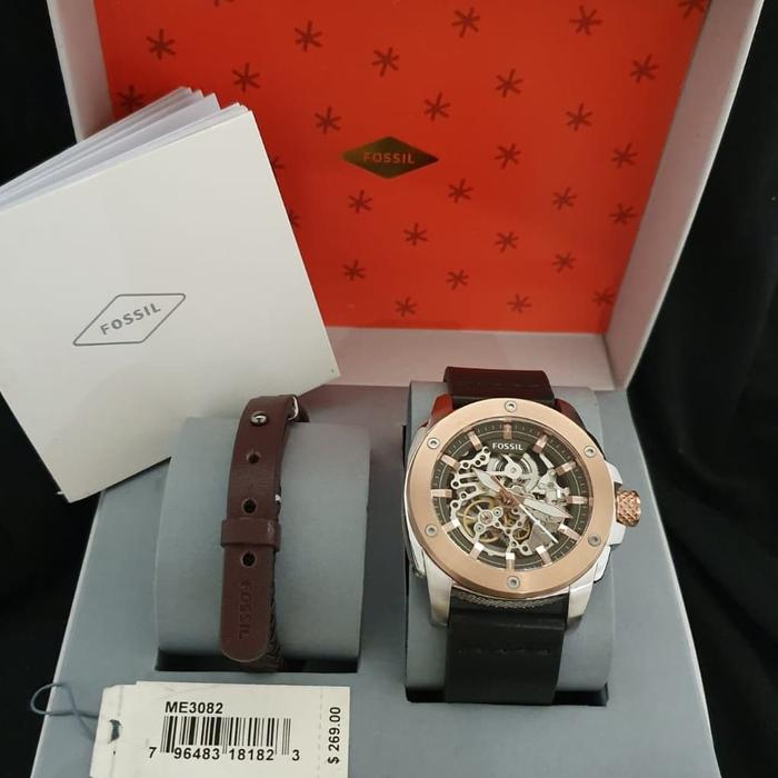 Jam Pria Merek Fossil ME 3082 & ME3082 Automatic Fullset 45mm Original