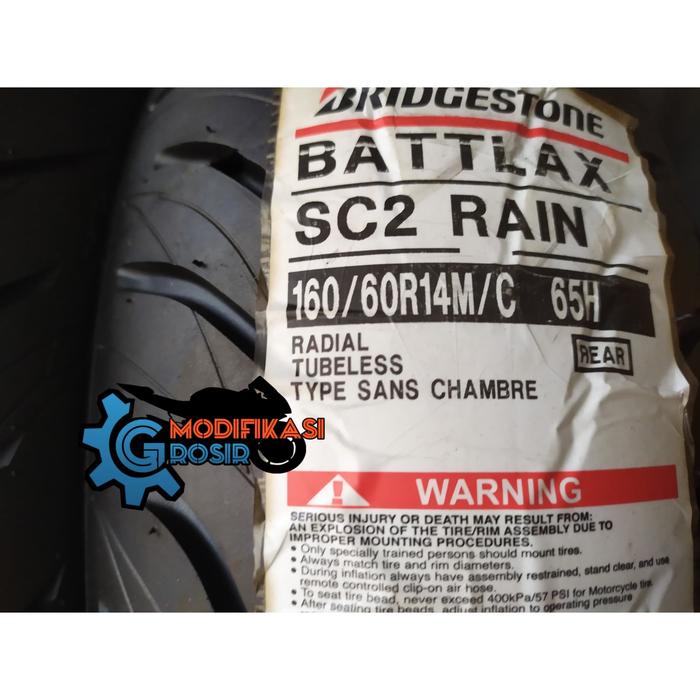Ban Bridgestone Battlax SC2 Rain 160/60 - 14 160/60-14 XMAX