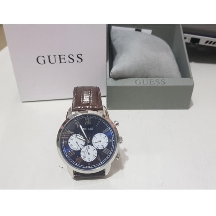 Original Guess Jam Tangan Pria Chronograph Hendrik W1261G1 Second