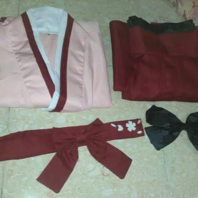 Costume Saber Yukata Sakura Fate Stay Night Cosplay