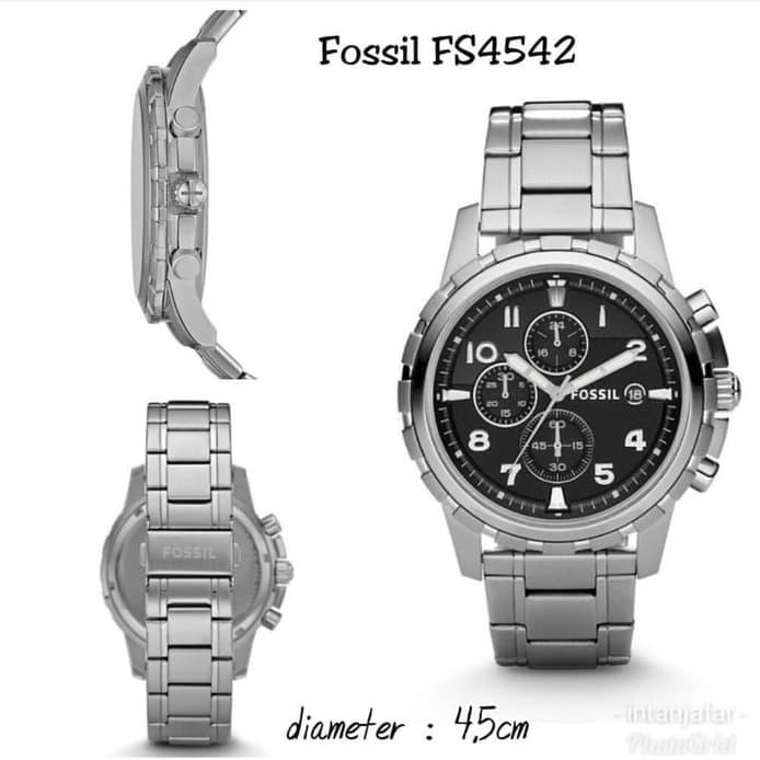 Jam Tangan Pria Merek Fossil FS4542 & FS 4542 Original Silver Steel